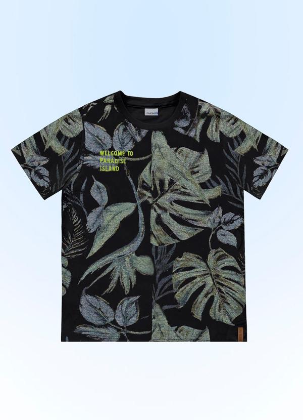 Vista 2 Camiseta Preto Fakini Kids Fakini Kids