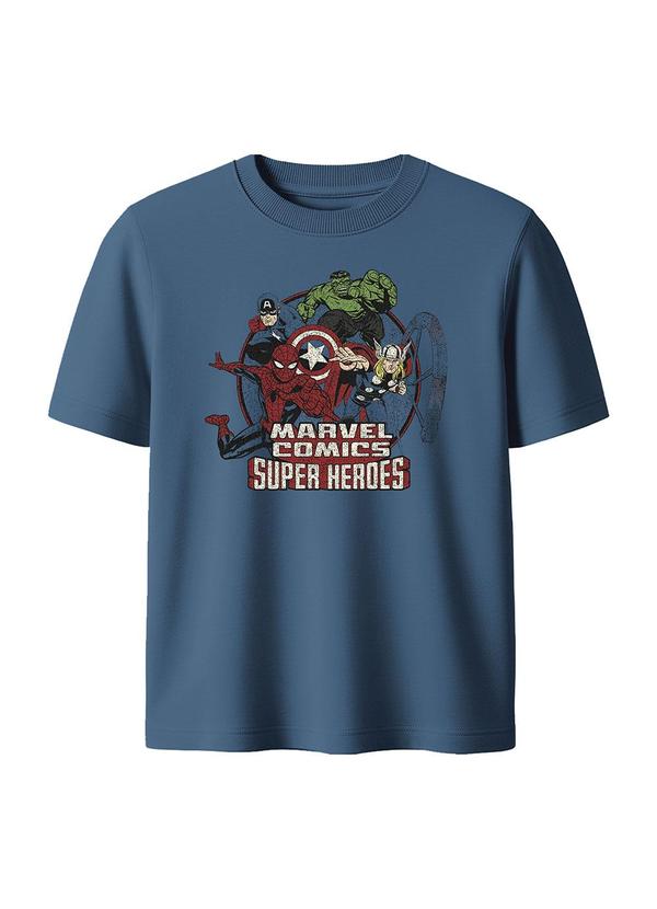 Camiseta Super Heróis da Marvel® Azul