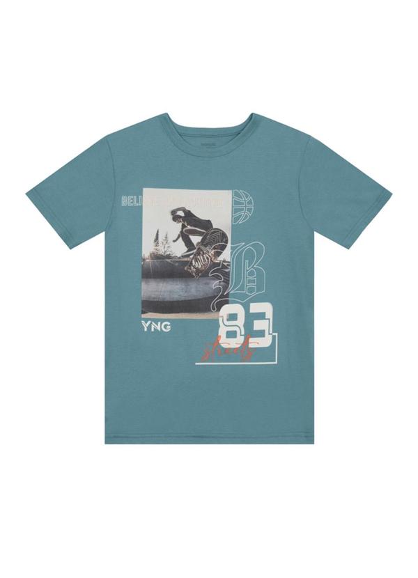 Vista 2 Camiseta Teen Menino de Skate Azul Brandili Brandili
