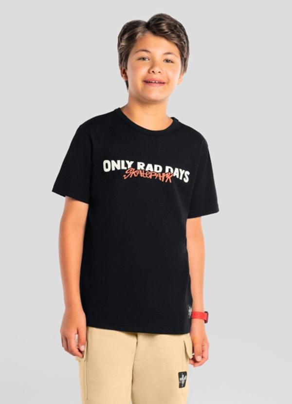 Camiseta Teen Menino em Meia Malha Preto