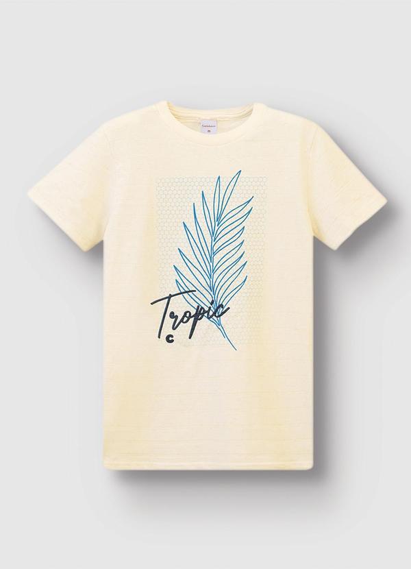 Camiseta Tropic em Malha Linho Azul Claro