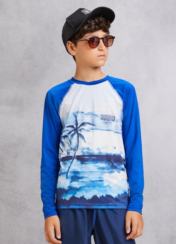 Camiseta Uv Azul Azul