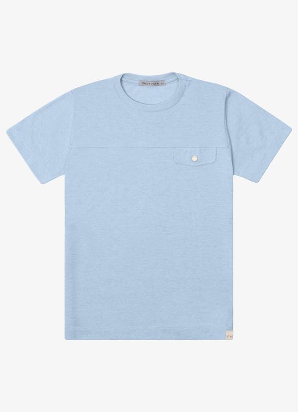Camiseta Verão Menino Manga Curta Azul