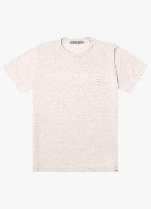 Camiseta Verão Menino Manga Curta Bege