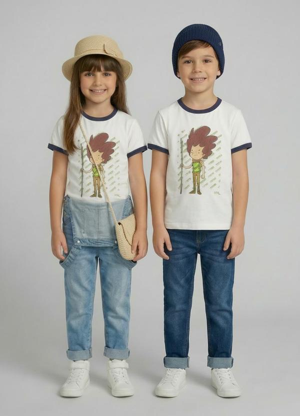 Camiseta Vito Manga Curta Mundo Ripilica Branco