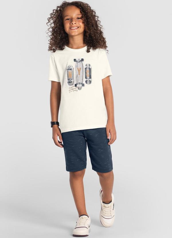 Vista 2 Conjunto Infantil Menino de Skate Bege Brandili Brandili
