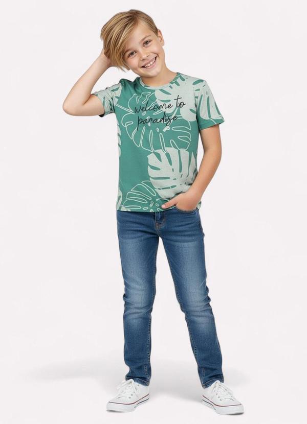 Camiseta Infantil Menino Lettering Verde