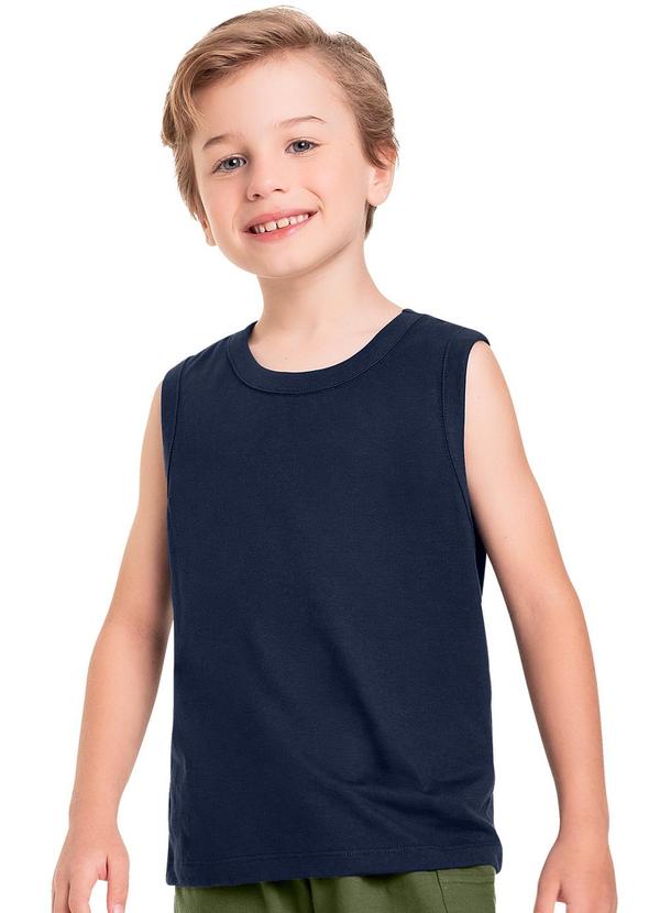 Regata em Meia Malha para Menino Azul
