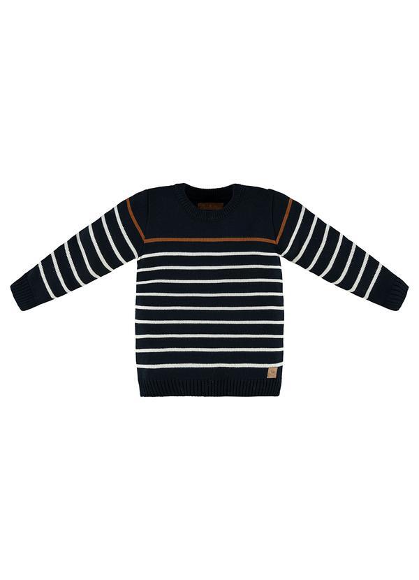 Blusão Menino Manga Longa em Tricot Azul