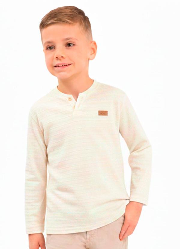 Camisa Infantil com Botões Cinza