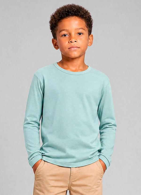 Camiseta Básica Manga Longa Verde