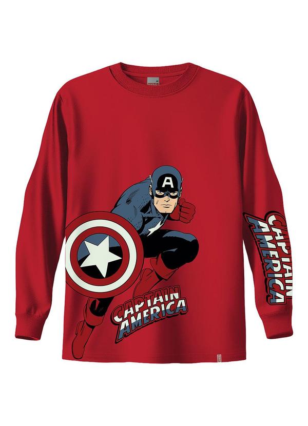 Camiseta Capitan America® Vermelho