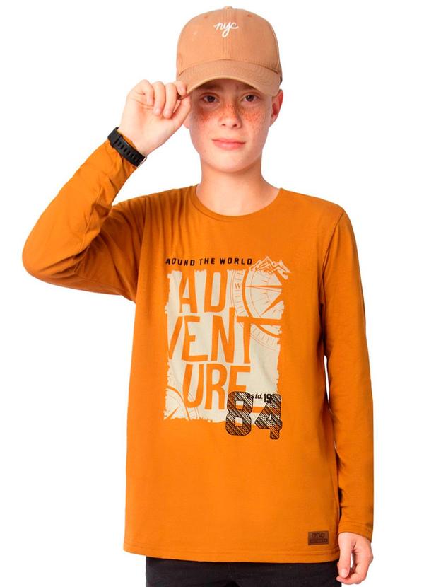 Vista 2 Camiseta Infantil de Manga Longa Amarelo Ddk Ddk