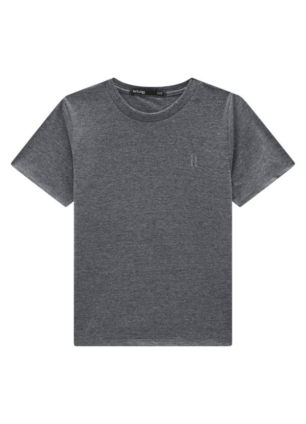 Vista 2 Camiseta Infantil em Meia Malha Penteado Cinza Ioluig Ioluig