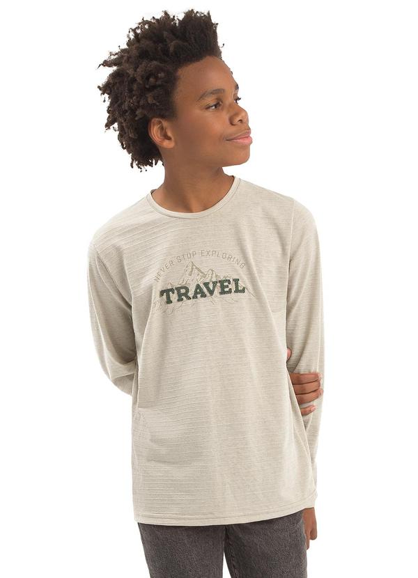 Camiseta Infantil Exploring Bege