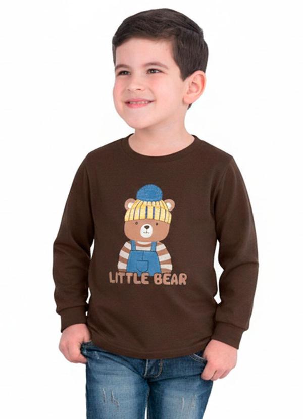 Camiseta Infantil Little Bear Marrom