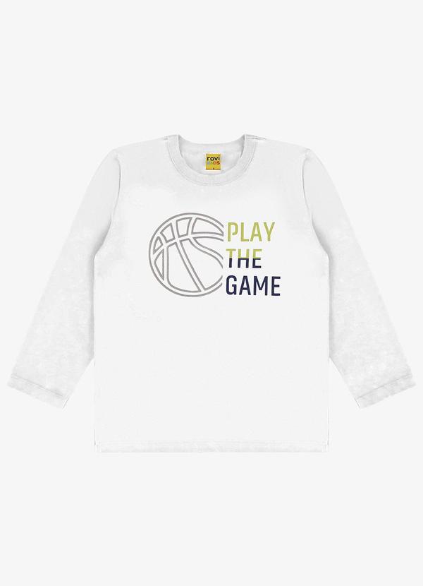 Vista 2 Camiseta Infantil Manga Longa Branco Rovi Kids Rovi Kids