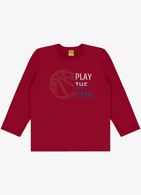 Vista 2 Camiseta Infantil Manga Longa Vermelho Rovi Kids Rovi Kids