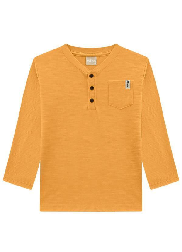 Vista 2 Camiseta Infantil Menino Amarelo Milon Milon