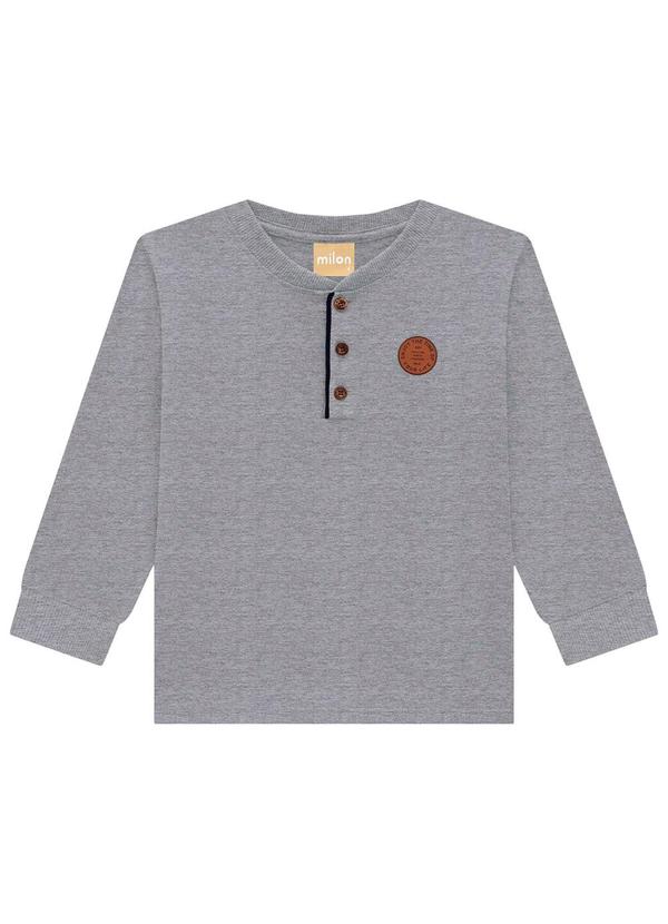 Vista 2 Camiseta Infantil Menino Cinza Milon Milon