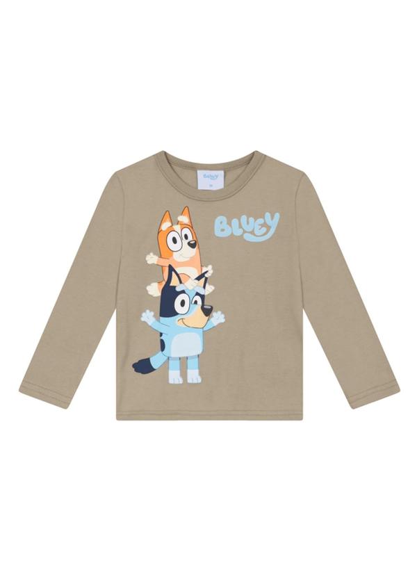 Camiseta Infantil Menino da Bluey Marrom