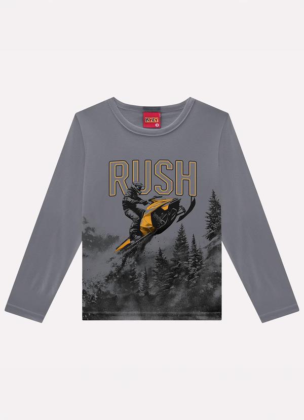 Camiseta Infantil Menino em Algodão Cinza