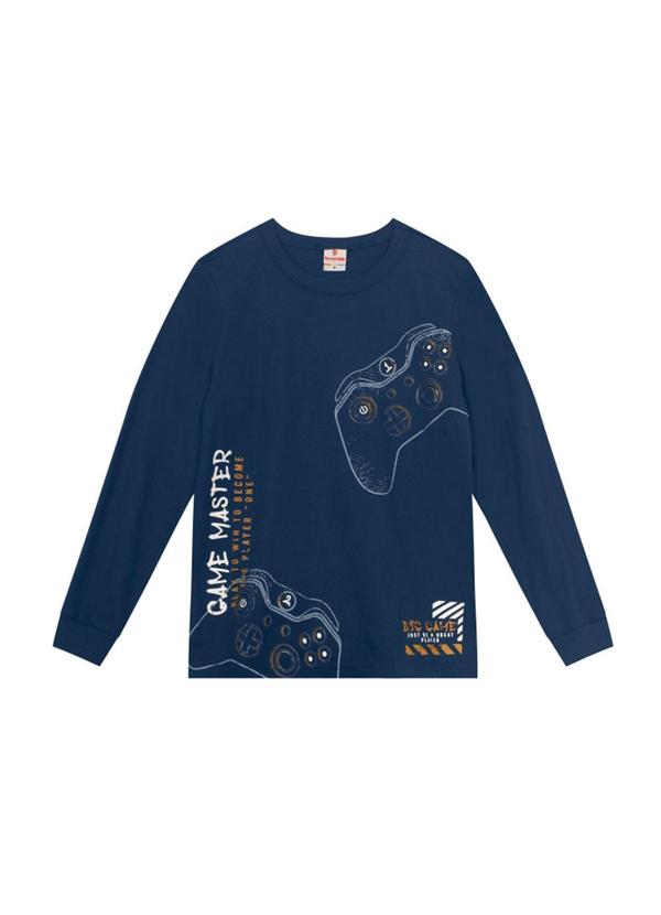 Camiseta Infantil Menino Gamer Azul