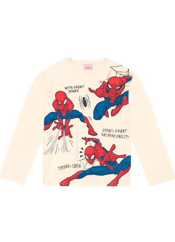 Camiseta Manga Longa Homem Aranha Off White