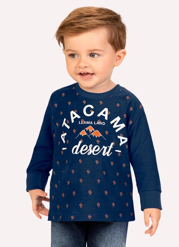 Camiseta Infantil Menino Lettering Azul