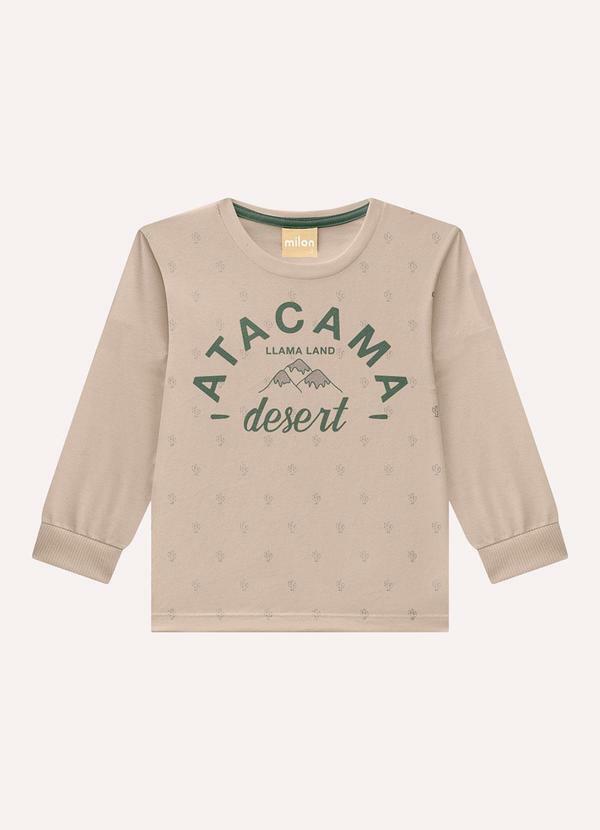 Camiseta Infantil Menino Lettering Bege