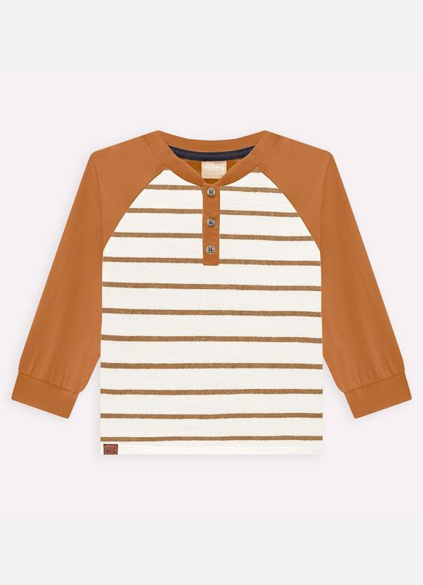 Camiseta Infantil Menino Listras Marrom