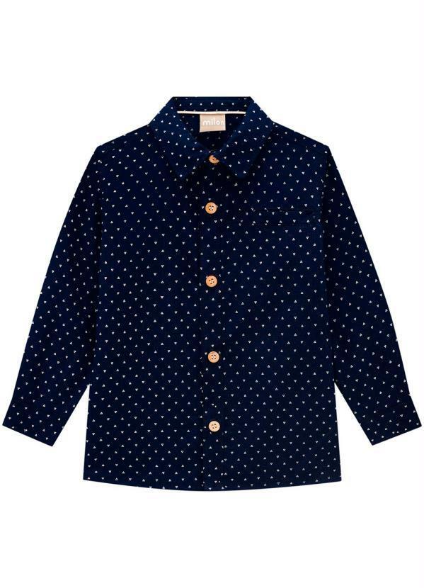 Vista 2 Camiseta Infantil Menino Marinho Milon Milon