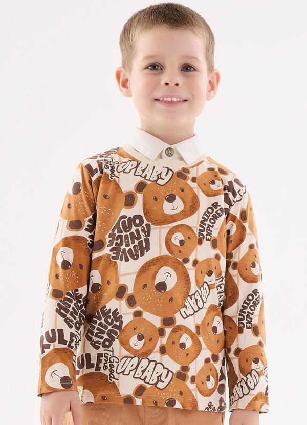 Camiseta Infantil Menino Marrom