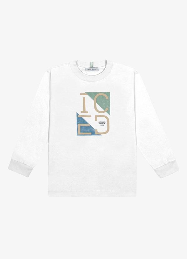 Camiseta Infantil Menino Meia Malha Branco