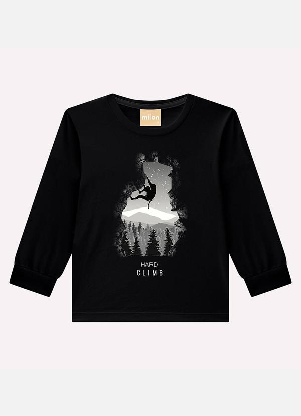 Vista 2 Camiseta Infantil Menino Natureza Preto Milon Milon