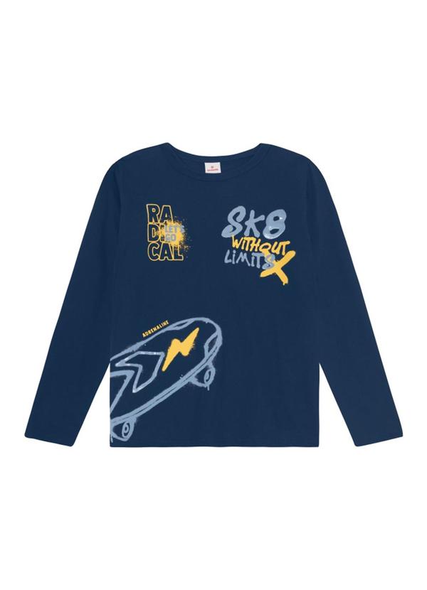 Vista 2 Camiseta Infantil Menino Skate Azul Brandili Brandili