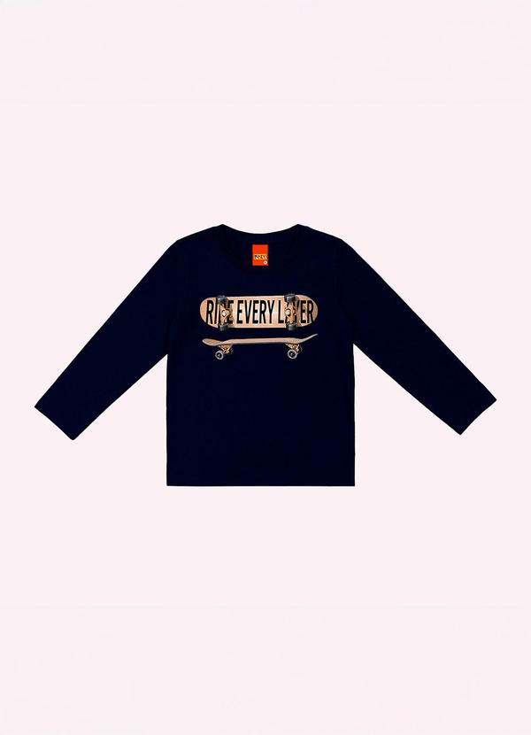 Camiseta Infantil Menino Skate Azul