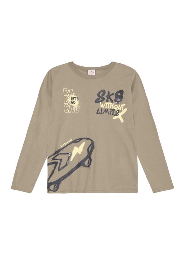Vista 2 Camiseta Infantil Menino Skate Marrom Brandili Brandili