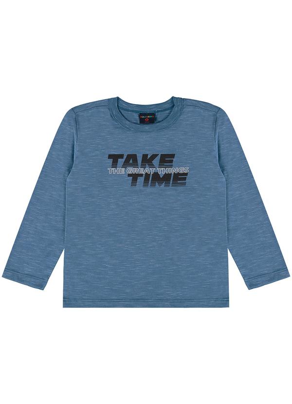 Vista 2 Camiseta Infantil para Menino Guloseima Azul GULOSEIMA