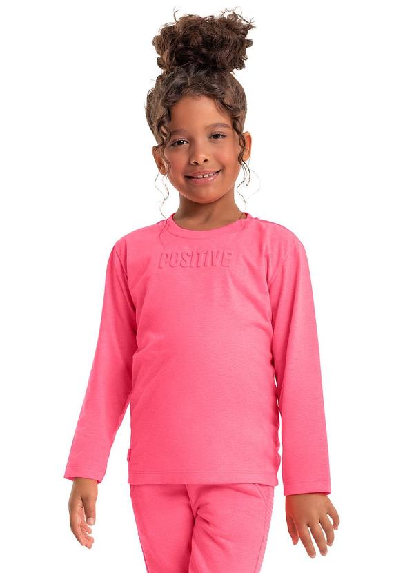 Vista 2 Camiseta Infantil Unissex Rosa Quimby Quimby
