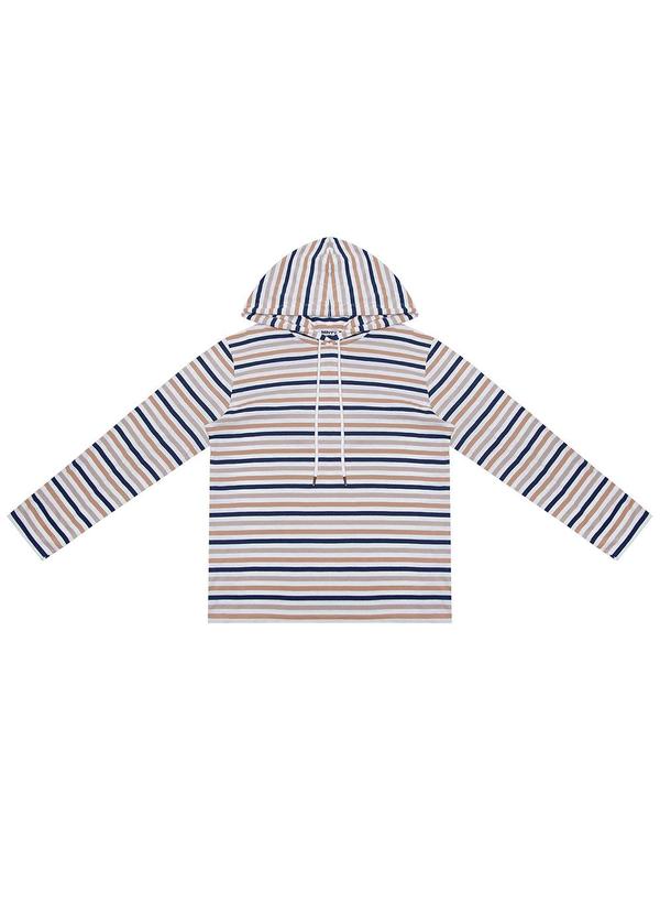 Camiseta Juvenil Masculina Listrada Marrom