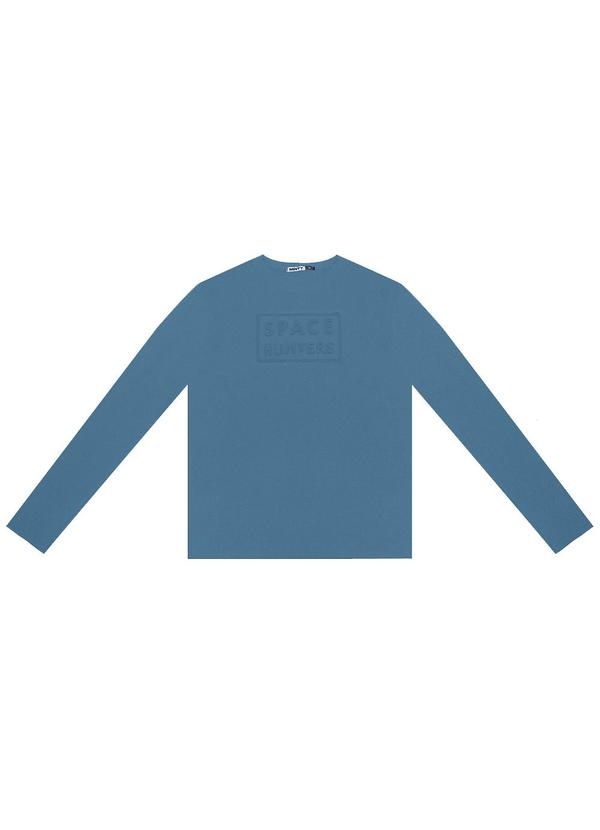 Camiseta Juvenil Masculina Manga Longa Azul