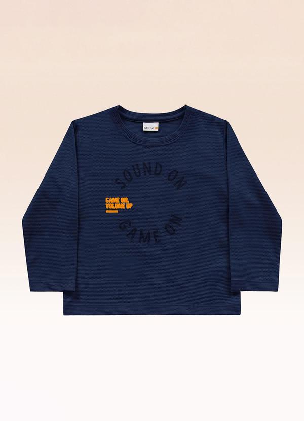 Camiseta Manga Longa Azul