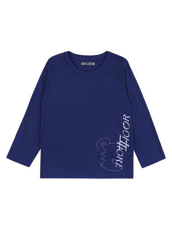 Camiseta Manga Longa Azul
