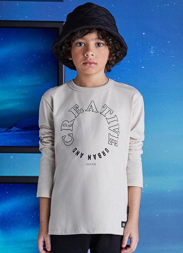 Camiseta Manga Longa Creative Off White