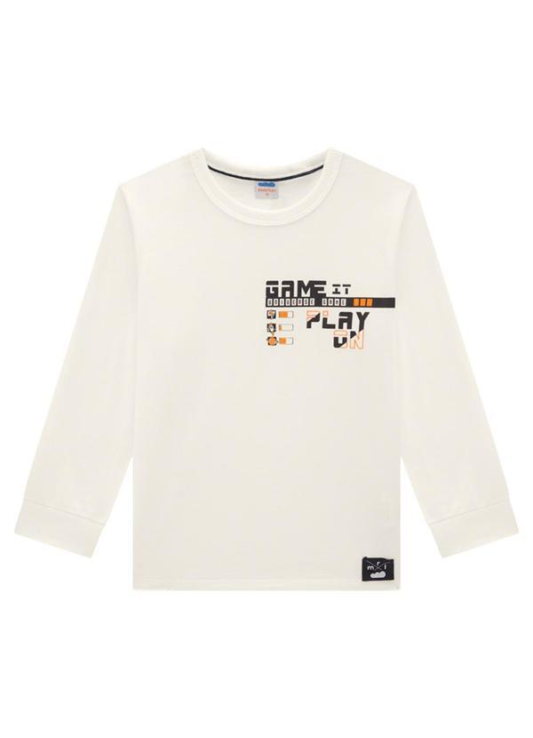 Vista 2 Camiseta Manga Longa em Meia Malha Penteada Bege Marlan Marlan