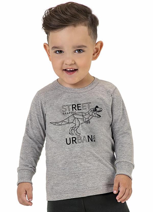 Camiseta Manga Longa Infantil Mescla
