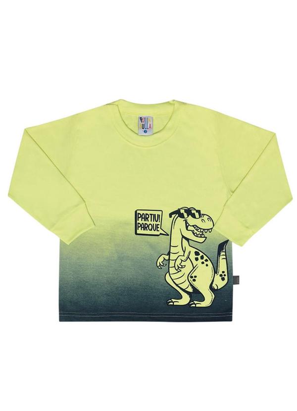 Camiseta Manga Longa Menino Amarelo