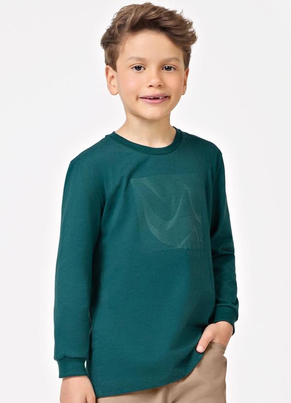 Camiseta Manga Longa Masculino Verde