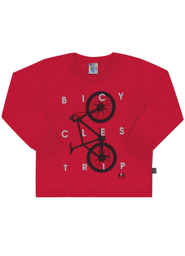 Camiseta Manga Longa MeninoVermelho